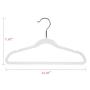 Quality Kids Plastic Non Velvet Non-Flocked Thin Compact Childrens Hangers Swivel Hook for Shirts Blouse Coats (White, 30)