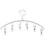 2pcs Hangers Clothes Hanger Stainless Steel 6 Clips Airing Rack Multi-Functional Windproof Clothes Rack Underwear Rack Sock Clip Hang 2pcs Hangers Clothes Hanger Stainless Steel 6 Clips Airing Rack Multi-Functional Windproof Clothes Rack Underwear Rack Sock Clip Hang