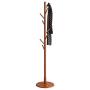 Coat Rack, Wooden Classic Vintage Floor Free Standing Multi-Layer Round Base Hanger Multi-Function Garment Hats Stand Cloth Shelf with 8 Hook for Home, Office, Entryway, Bedroom (Coffee) Coat Rack, Wooden Classic Vintage Floor Free Standing Multi-Layer Round Base Hanger Multi-Function Garment Hats Stand Cloth Shelf with 8 Hook for Home, Office, Entryway, Bedroom (Coffee)