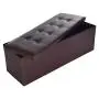 Ottoman Bench PU Leather Rectangular Folding Toy Storage Boxes Footstools Padded Seat for Living Room Bedroom 43 x 15 x 2 Inch Shipped from USA (Brown) Ottoman Bench PU Leather Rectangular Folding Toy Storage Boxes Footstools Padded Seat for Living Room Bedroom 43 x 15 x 2 Inch Shipped from USA (Brown)