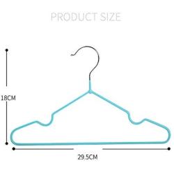 LIUFENGLONG Clothes Hangers Set, 20 Pieces Baby Kids Hangers PE Sturdy and Space Saving for Clothing Pants Skirt Hangers for Home Closet Clothing Organiser (Color : Green, Size : 29.5X18CM)