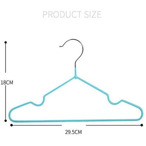 Iddefee Clothes Hanger 20 Pieces Baby Kids Hangers PE Sturdy and Space Saving for Clothing Pants Skirt Hangers for Home Pants Hangers (Color : Green, Size : 29.5X18CM)