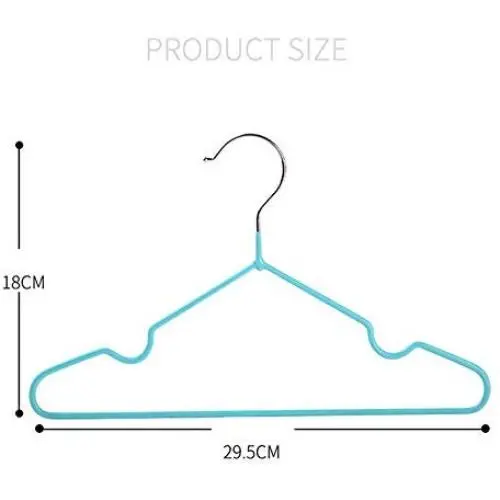 Iddefee Clothes Hanger 20 Pieces Baby Kids Hangers PE Sturdy and Space Saving for Clothing Pants Skirt Hangers for Home Pants Hangers (Color : Green, Size : 29.5X18CM)