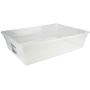 Sterilite 28-Quart Clear Storage Boxes with Cover See-through Base, 10-Pack