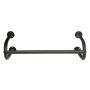 MyGift Modern Black Metal Wall Mounted Bathroom & Bedroom Hanging Towel Bar/Clothing Rod Rack