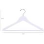 Better to U Solid Wooden Suit and Dress Clothes Hangers with Bar, with Chrome Hook, White Smooth Finished (20 Pack)