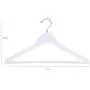 Better to U Solid Wooden Suit and Dress Clothes Hangers with Bar, with Chrome Hook, White Smooth Finished (20 Pack)