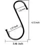 DINGEE Extra Large 5inch S Hooks Hanging Heavy Duty 6pack Black S Shaped Hanger Hooks for Closet,Jeans Plants Jewelry Kitchen Pot Pan Cups Towels Hats DINGEE Extra Large 5inch S Hooks Hanging Heavy Duty 6pack Black S Shaped Hanger Hooks for Closet,Jeans Plants Jewelry Kitchen Pot Pan Cups Towels Hats