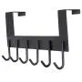 Door Hanger Hook- 6 Over Door Hooks, Over The Door Hook Hanger for Clothes Hat Coat, Bathroom Door Towel Hanger for Robes, Black Door Hanger Hook- 6 Over Door Hooks, Over The Door Hook Hanger for Clothes Hat Coat, Bathroom Door Towel Hanger for Robes, Black