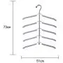 Multilayer Fish Bone Shape Stainless Steel Clothing Storage Racks Clothes Hanger Storage Holder Wardrobe Laundry Drying Rack 2pcs Random Color