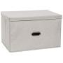 Bonwete Collapsible Canvas Storage Bag Clothes Organize Boxes with Cover for Book,Toy