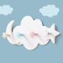 Leepesx Bathroom Hook Rack Cute Cloud Shape Towel Clothes Hanger Hook Rack Wall Mount No Drilling Decorative Wall Mounted Hooks Rack Rail for Kitchen Bedroom Entryway Door