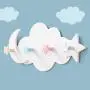 Leepesx Bathroom Hook Rack Cute Cloud Shape Towel Clothes Hanger Hook Rack Wall Mount No Drilling Decorative Wall Mounted Hooks Rack Rail for Kitchen Bedroom Entryway Door