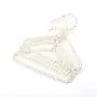 POPETPOP 3Pcs Pearl Design Dog Cat Clothes Hanger, Elegant Pet Clothes Hanger for Dog Cat Grooming Hangers, 20cm (White)