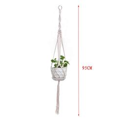 Flosky 3pcs/Set Macrame Plant Hanger Hanging Basket Flowerpot Holder Lifting Rope Home