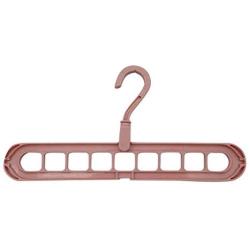 Hanger Clothes Hook, 9 Hole Space Saver Closet Clothing Rack, Organizer Belt Storage Handle for Towel Coat Dress Non Slip 2 Pack (2X Hangers Creative Finishing Frame Hanger, Pink & Green)