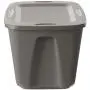 Homz Plastic Storage Tote Boxes with Lid, 18 Gallon, Cool Grey, Stackable, 8-Pack