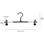 6PCS Pant Hangers For Home & Kitchen , Metal Clothes Hangers With Anti-rust Hook And 2-Adjustable Clips ,Non Slip 360-Degree Swivel Hook With Rack For Slacks ,Trousers, Skirt ,Jeans ,Cap, Towel ,Sock , Gloves ,Velvet