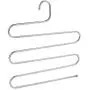 5pcs Stainless Steel Clothes Hanger Multifunction S-Type 5 Layers Pants Trousers Clothing Hanging Rack Closet Belt Holder Organizer