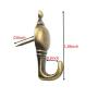 Colonial Shape Push Pin Hangers Wall Hooks (12 - Pack， Antique Brass)