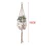 Flosky 4pcs Braided Macrame Plant Hanger Hanging Basket Flowerpot Holder Garden Decor