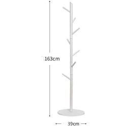 Coat Rack Simple Clothes Rack Vertical Hanger, Red Color,Wood Color, White, Black,39cm39cm163cm Haiming (Color : White)