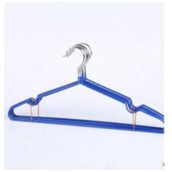 10pcs Random Color 40cm Non-Slip Metal Shirt Trouser Hook Hanger PVC Plastic and High Manganese Steel Hangers for Clothes Racks Decoration