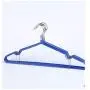 10pcs Random Color 40cm Non-Slip Metal Shirt Trouser Hook Hanger PVC Plastic and High Manganese Steel Hangers for Clothes Racks Decoration