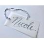 Wedding Gift Tags - Bridesmaid Gift Tags - Calligraphy Vellum Dress Hanger Tags - Personalized Wedding Gift Tag