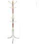 Floor Single-bar Hanger Coat Rack Stainless Steel Clothes Rack, Gold, Primary Color, Red, 49cm49cm172cm Haiming (Color : Red)