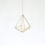 Hanging air plant holder, mobile Himmeli, gold plant hanger, air plant geometric planter, airplant display, home decor gift, octahedron 01