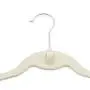 10 Pack Plastic Flocking Clothes Hangers with Hooks Space Saving Notched Hangers Plastic Clothing Hangers with Notches for Bedroom Closet, Ideal for Coat Jacket Sweater Shirt (Beige)