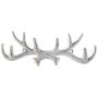 Comfify Vintage Cast Iron Deer Antlers Wall Hooks Antique Finish Metal Clothes Hanger Rack w/Hooks | Includes Screws and Anchors | in Antique White| (Antlers Hook CA-1507-25)