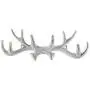 Comfify Vintage Cast Iron Deer Antlers Wall Hooks Antique Finish Metal Clothes Hanger Rack w/Hooks | Includes Screws and Anchors | in Antique White| (Antlers Hook CA-1507-25)