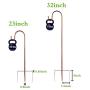 Beautyard 2 Pack Shepherds Hook Outdoor Heavy Duty for Hanging Plant Baskets, Hummingbird Feeders Hanging Solar Lights, Lanterns, Flower Pots, Wedding Decor (32 Inches, Bronze)