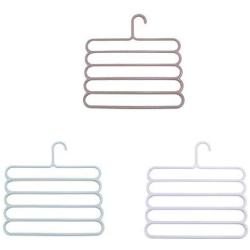 5 Layers Hangers Multifunctional Clothes Hangers Pants Storage Hangers Cloth Rack Multilayer Storage Cloth Hanger 5pcs Random Color