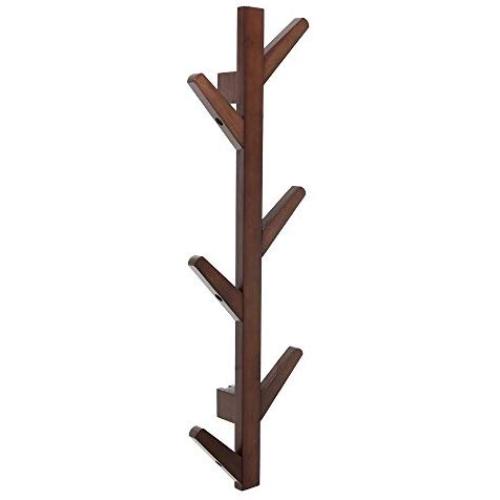 yazi Eco-Friendly Bamboo 6 Branches Wall Hanging Hooks Coat Rack Bag Clothes Hanger Vintage Brown yazi Eco-Friendly Bamboo 6 Branches Wall Hanging Hooks Coat Rack Bag Clothes Hanger Vintage Brown