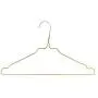 HANGERWORLD 20 Gold Coating 16inch Metal Wire 13 Gauge Pants Bar Coat Clothes Garment Hangers