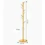 GTT-coat racks Wooden Tree Coat Rack, 8 Hooks - Super Easy Assembly NO Tools Required - Standing Coat Stand,Hallway Coat Hanger Hat Stand, for Handbag, Clothes & Accessories (Color : Wood Color)