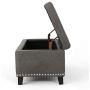Christopher Knight Home Carl Traditional Microfiber Storage Ottoman, Slate, Christopher Knight Home Carl Traditional Microfiber Storage Ottoman, Slate,
