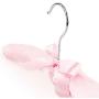 HANGERWORLD 5 Pink 17inch Satin Padded Top Garment Wedding Clothes Coat Hangers