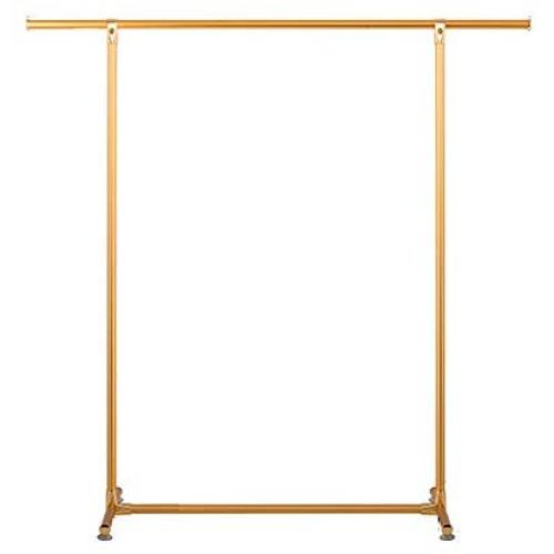 Yimaojia Single Rod Drying Rack Floor Simple Clothes bar Indoor Drying Rack Bedroom Cool Hanger Hanger Shelf (Color : Gold)