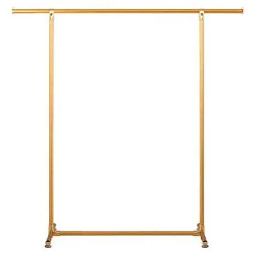 Yimaojia Single Rod Drying Rack Floor Simple Clothes bar Indoor Drying Rack Bedroom Cool Hanger Hanger Shelf (Color : Gold)