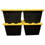Greenmade 4 Pack Heavy-Duty Plastic Storage Boxes with Lids, 27 Gallon (4)