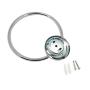 Hand Towel Holder, Bathroom Round Towel Ring Wall Mount, Standard Modern Towel Rack Door Hanger, Polished Chrome Silver