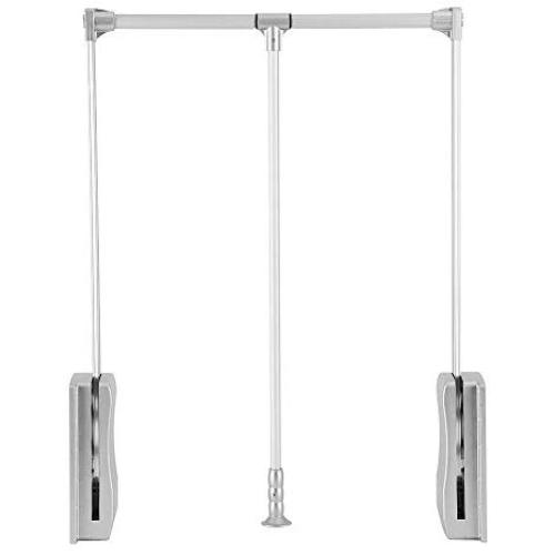 EBTOOLS Garment Rack Lift/Pull Down Hanger Adjustable Width Closet Storage Organizer Wardrobe Hanger Clothes Hanging Rail Soft Return Space Saving(#1-450-600mm)