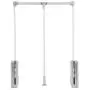 EBTOOLS Garment Rack Lift/Pull Down Hanger Adjustable Width Closet Storage Organizer Wardrobe Hanger Clothes Hanging Rail Soft Return Space Saving(#1-450-600mm)