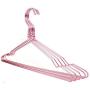 10pcs Random Color Aluminum Metal Hanger, for Clothes, Light Space Saving Dress Twisted Hanger with Notches