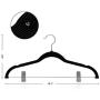 8pcs Velvet Clothes Hangers Premium Non-Slip Clothes Hangers with Clips for Dress Jackets Coats Clothes Pants