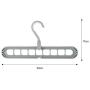 10pcs Random Color Creative 3D Space Saving Hanger Magic Clothes Hanger 9Hole Towel Hook Closet Organizer Storage Rack